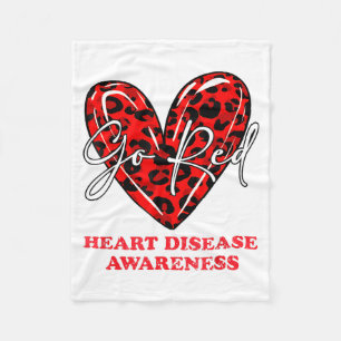 I Wear Red To Fight Heart Disease Awareness  Fleece Blanket
