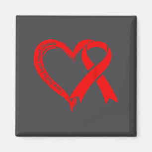 I Wear Red To Fight Heart Disease Awareness Heart  Magnet