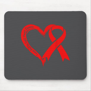 I Wear Red To Fight Heart Disease Awareness Heart Mouse Pad