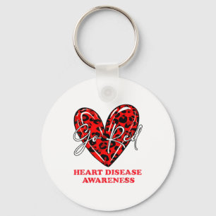 I Wear Red To Fight Heart Disease Awareness  Key Ring