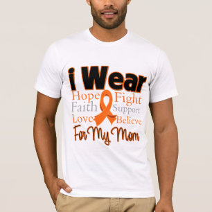 I Wear Ribbon Collage Mum - Leukaemia T-Shirt