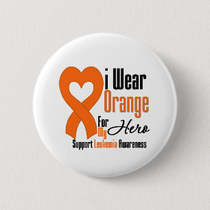 I Wear Ribbon (Hero) - Leukaemia 6 Cm Round Badge