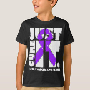 I Wear Ribbon Purple Fibromyalgia Awareness  T-Shirt