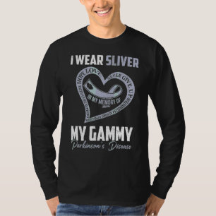 I Wear Silver For My Gammy Parkinson's Heart T-Shirt