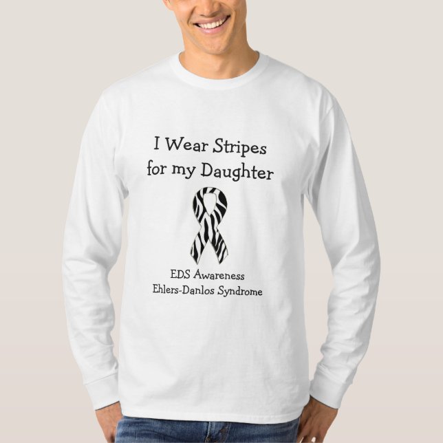 I Wear Stripes for my Daughter EDS Awareness Shirt (Front)