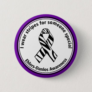 I Wear Stripes for Someone Special EDS Button