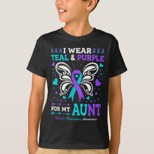 I Wear Teal &amp; Purple For My Aunt  T-Shirt