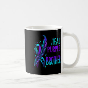 I Wear Teal &amp; Purple For My Brother Suicide Pr Coffee Mug