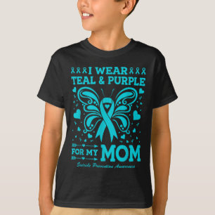 I Wear Teal & Purple For My Mom T-Shirt