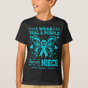 I Wear Teal & Purple For My Niece T-Shirt