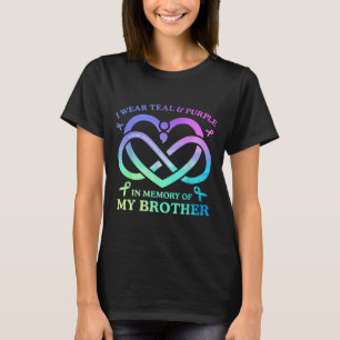 I Wear Teal & Purple Memory Of My Brother Suic T-Shirt