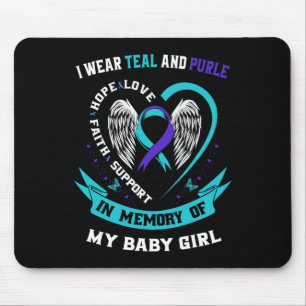 I Wear Teal And Purple Ba Mouse Pad