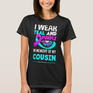 I Wear Teal And Purple For My Cousin Suicide Preve T-Shirt