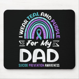 I Wear Teal And Purple For My Dad Prevention Mouse Pad