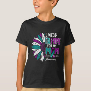 I Wear Teal And Purple For My Mum Suicide Preventi T-Shirt