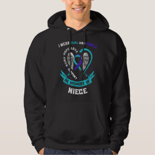 I Wear Teal and Purple For My Niece Suicide Awaren Hoodie