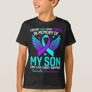I Wear Teal And Purple For My Son Prevention T-Shirt