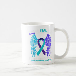 I Wear Teal And Purple For Someone I Miss Teal Pur Coffee Mug