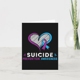 I Wear Teal And Purple For Suicide Prevention Awar Card