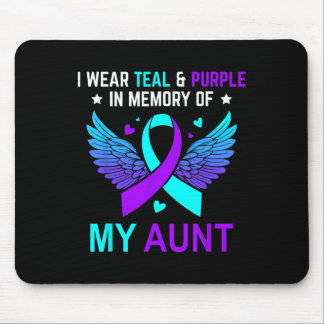 I Wear Teal And Purple In Memory Of My Aunt Suicid Mouse Pad