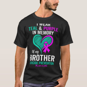 I Wear Teal And Purple In Memory Of My Brother Men T-Shirt