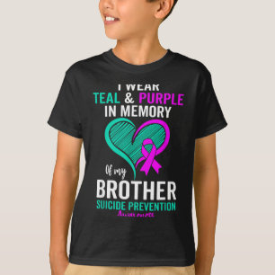 I Wear Teal And Purple In Memory Of My Brother Men T-Shirt