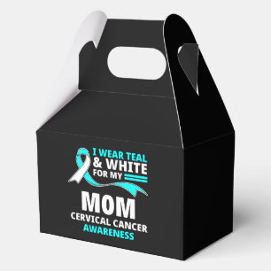 I Wear Teal And White My Mum Cervical Cancer Favour Box