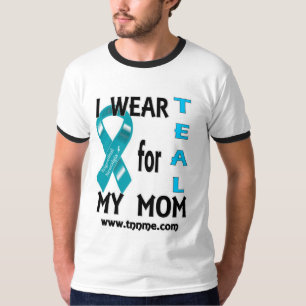 I wear TEAL for my mum men's shirt