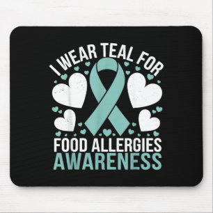I Wear Teal For Ptsd Awareness Heart Butterfly Mouse Pad