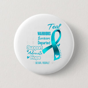 I Wear Teal For Son Food Allergy Awareness 6 Cm Round Badge
