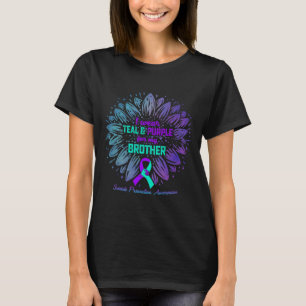 I Wear Teal Purple For Brother Suicide Prevention T-Shirt