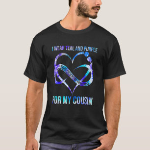 I Wear Teal Purple For Cousin Suicide Prevention A T-Shirt