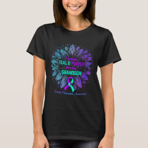 I Wear Teal Purple For Grandson Suicide Prevention T-Shirt