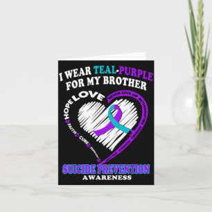 I Wear Teal Purple For My Brother  Card