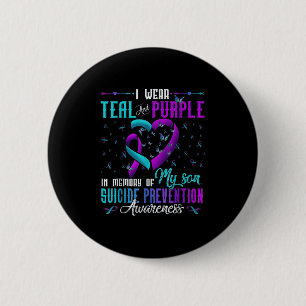 I Wear Teal Purple For My Son Suicide Prevention A 6 Cm Round Badge