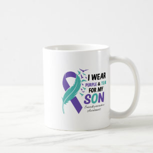 I Wear Teal Purple For My Son Suicide Prevention A Coffee Mug