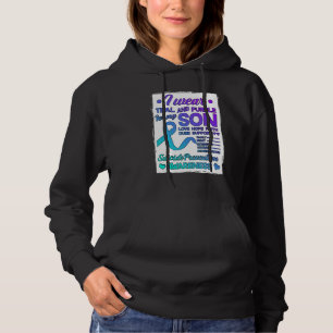 I Wear Teal & Purple For My Son Suicide Prevention Hoodie