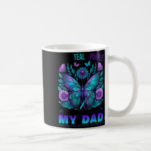 I Wear Teal Purple In Memory Of My Dad Suicide Awa Coffee Mug