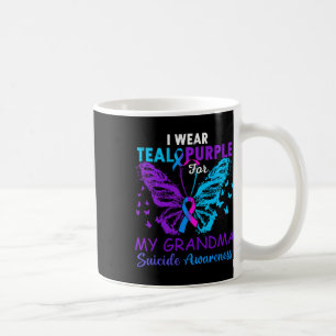 I Wear Teal Purple In Memory Of My Grandma Suicide Coffee Mug