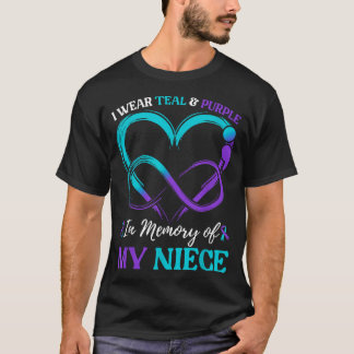 I Wear Teal Purple In Memory Of My Niece T-Shirt