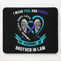I Wear Teal Purple Suicide Awareness Shirt Brother