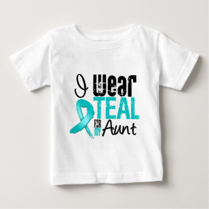 I Wear Teal Ribbon For My Aunt Baby T-Shirt