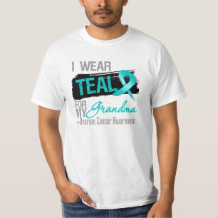 I Wear Teal Ribbon For My Grandma Ovarian Cancer T-Shirt