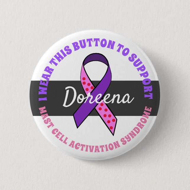 i Wear this Button to Support (Add Name) Button (Front)