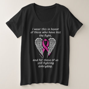 I Wear This for Those of Us...Breast Cancer Plus Size T-Shirt