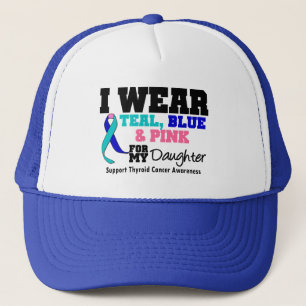 I Wear Thyroid Cancer Ribbon For My Daughter Trucker Hat