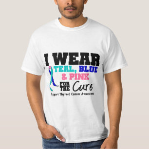 I Wear Thyroid Cancer Ribbon For The Cure T-Shirt
