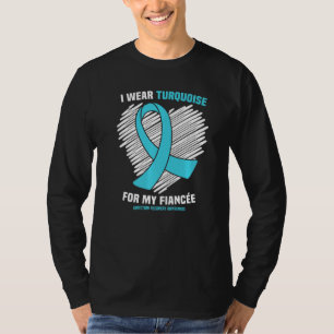 I Wear Turquoise For My Fiancee Addiction Recovery T-Shirt