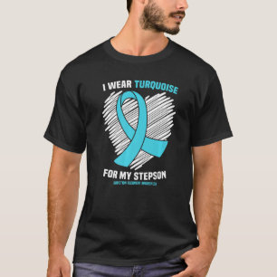 I Wear Turquoise For My Stepson Addiction Recovery T-Shirt