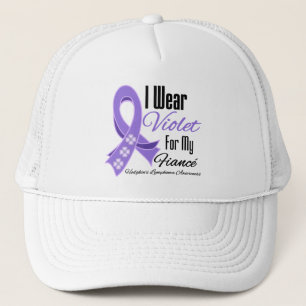 I Wear Violet Hodgkin's Lymphoma Fiancé Trucker Hat